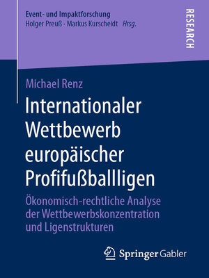 cover image of Internationaler Wettbewerb europäischer Profifußballligen